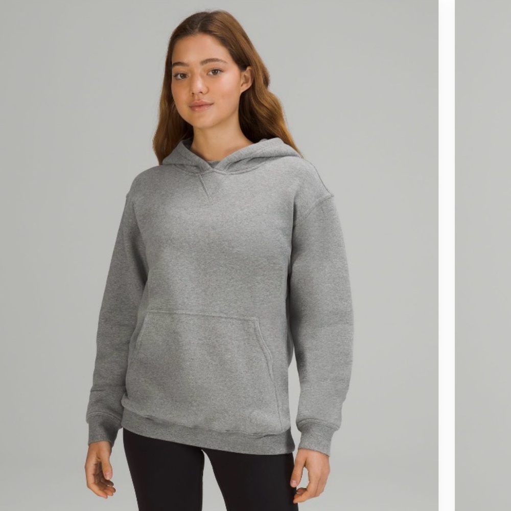 Lululemon all yours hoodie , heathered core medium grey, size 10